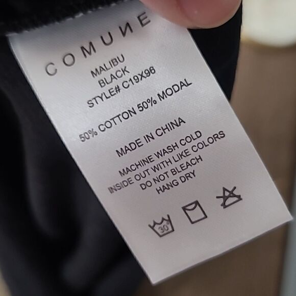 Black Heathered Cotton Modal Blend Comfy Cool Tee sz Small - Picture 7 of 7